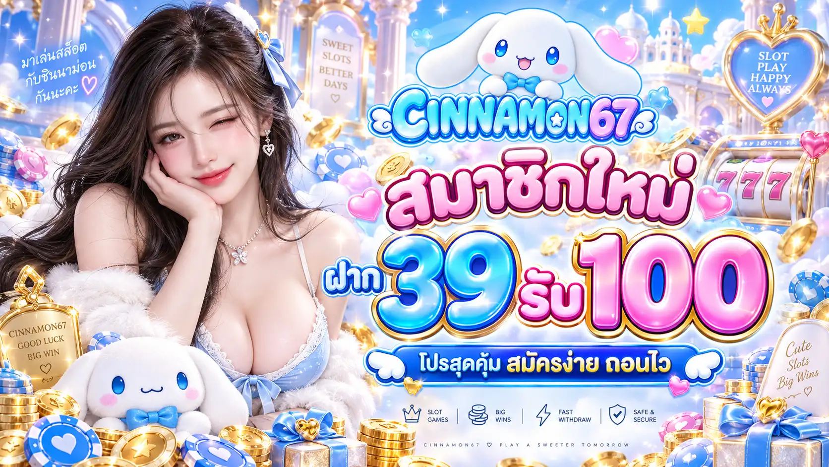CINNAMON67 ศูนย์รวมเกมสล็อตออนไลน์ ฝากถอนทันใจ มั่นคงปลอดภัย